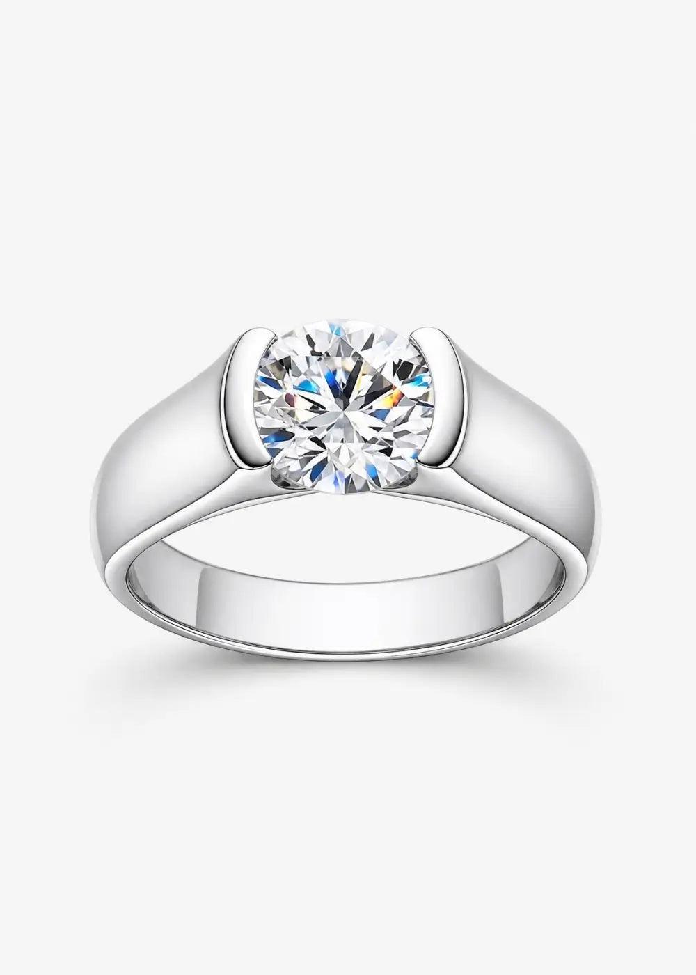 Moissanite tension-set ring collection — Aurora Moissanite