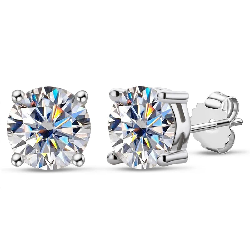 AnuJewel 2ct D Color Moissanite 925 Sterling Silver Stud Earrings for Women With Cer Certificate Jewelry Jewelry Custom Earrings