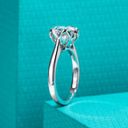 The Lota Ring lifestyle — lotus moissanite ring worn — Aurora Moissanite