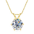 AnuJewel 1ct 3ct 5ct D Color  Moissanite Diamond  Top Quality 18K Gold Plated  Pendant Necklace Fine Jewelry Gifts Wholesale
