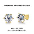 AnuJewel 4/2/1ct Total Moissanite Stud Earrings 925 Sterling Silver Certificate Moissanite Earrings Jewelry Making Supplies