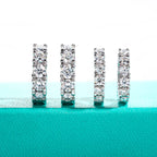 AnuJewel 2.6cttw(3mm)/6cttw(4mm) D Color Moissanites Hoop Earrings 925 Sterling Silver Luxury Huggie Earring for Women Jewelry