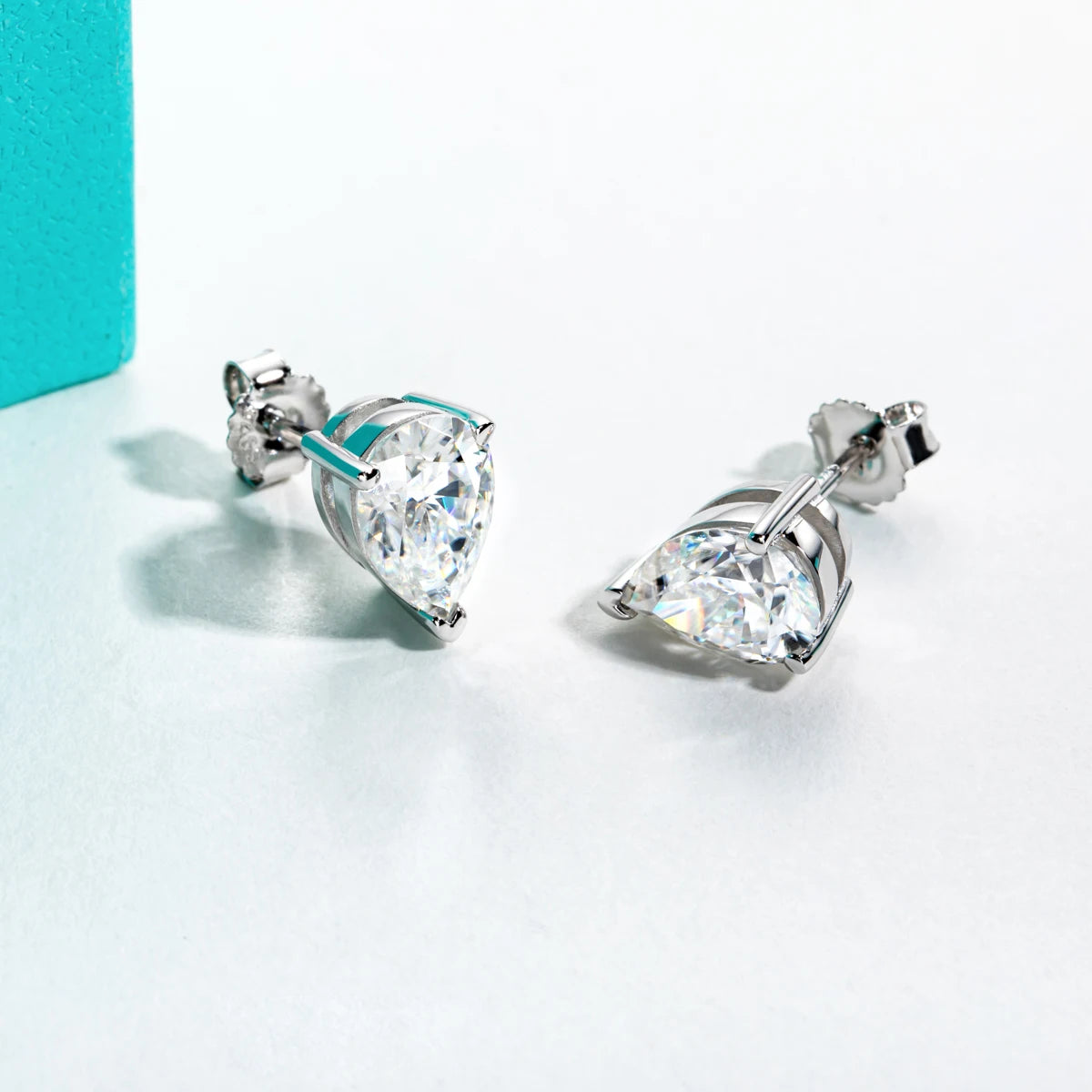 AnuJewel 10K Gold Post 5/2/1.2ct Pear Cut Moissanite Stud Earrings Anti-allergy Eearrings For Women Jewelry Wholesale