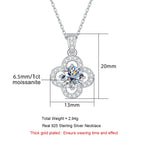 The Halo Necklace — 1ct moissanite halo pendant, front view, sterling silver — Aurora Moissanite