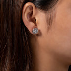 The Rune Earrings — 2.4cttw vintage moissanite, 18K gold plated — Aurora Moissanite