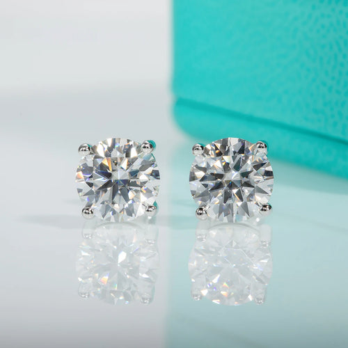 AnuJewel 2ct D Color Moissanite 925 Sterling Silver Stud Earrings for Women With Cer Certificate Jewelry Jewelry Custom Earrings