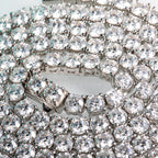 Round brilliant moissanite tennis necklace 4mm shared prong setting, 18K gold plated — Aurora Moissanite