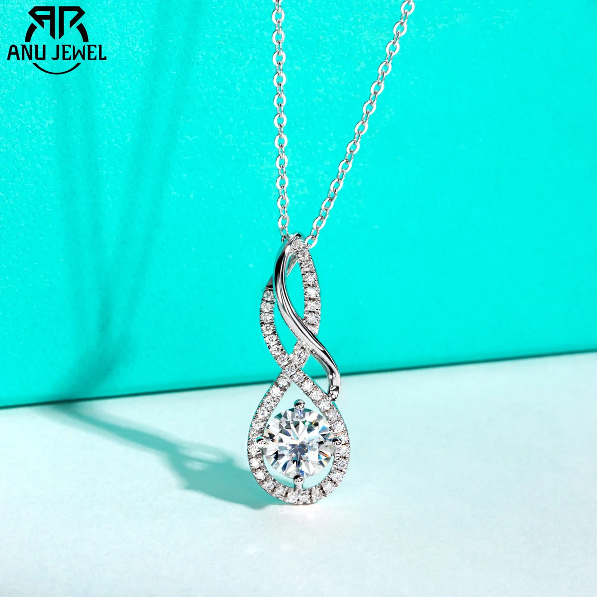 AnuJewel 2ct D Color Moissanite Diamond Pendant Luxurious Necklace 925 Sterling Silver For Women Fine Jewelry Gifts Wholesale