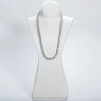 AnuJewe 6.5mm 66cttw D Color Moissanite Diamond Tennis Chain Necklace 925 Sterling Silver 18K Gold Plated Neckalces Jewelry
