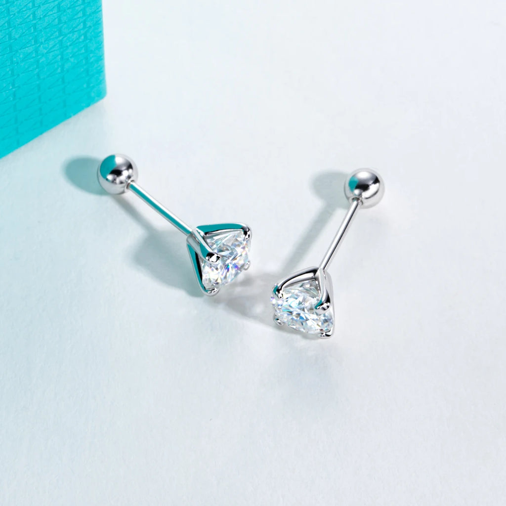 AnuJewel 1ct D Color Moissanite Classic Earring 925 Sterling Silver 18K Plated Stud Earrings for Woman Fine Jewelry Wholesale