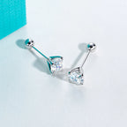 AnuJewel 1ct D Color Moissanite Classic Earring 925 Sterling Silver 18K Plated Stud Earrings for Woman Fine Jewelry Wholesale