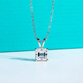 AnuJewel 2ct/3ct/4ct/5ct D Color Asscher Cut Moissanite Diamond Pendant Necklace 925 Sterling Silver Jewelry Gifts for Women
