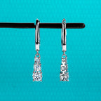 The Wisp Earrings — 1.8cttw moissanite dangle drop, S925 — Aurora Moissanite