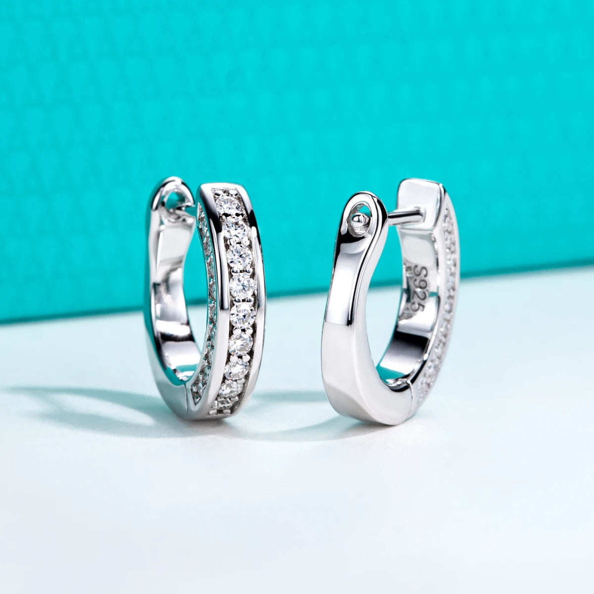 AnuJewel 0.56cttw Luxury Moissanite Ear Hoop Earrings 925 Sterling Silver Earring For Woman Wedding Engagement Jewelry Wholesale