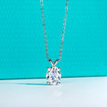 AnuJewel 2ct/3ct/4ct/5ct D Color Oval Cut Moissanite Pendant Necklace 925 Sterling Silver Valentine's Day Gifts for Women
