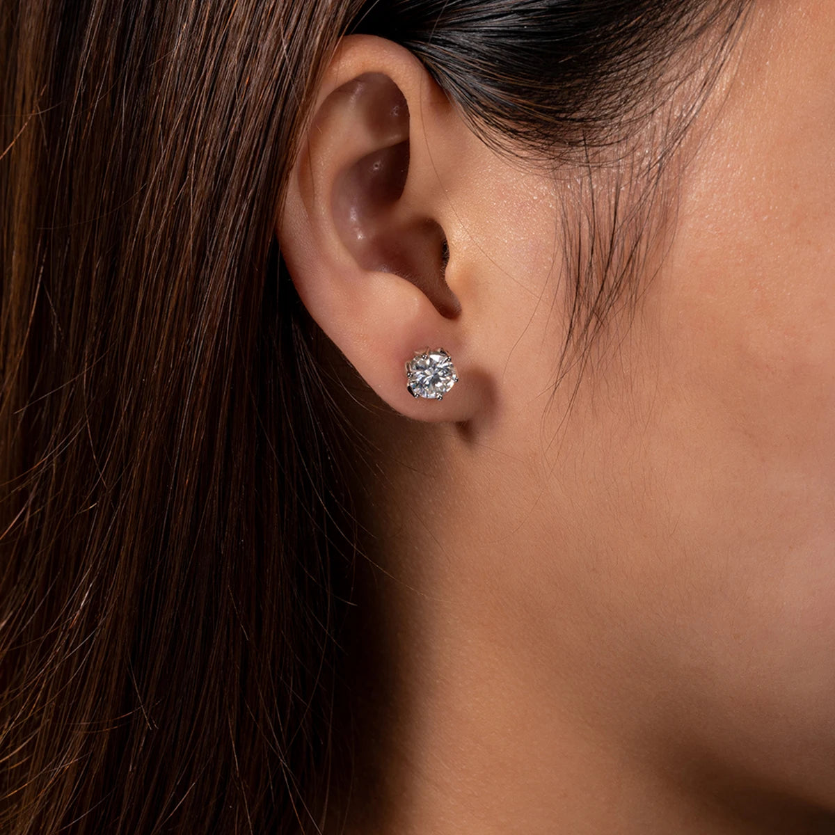 AnuJewel 2cttw D Color Moissanite Diamond Lotus Stud Earrings 925 Sterling Silver Flower Earrings For Woman Gifts Wholesale