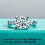 The Coen Ring — 4.3cttw moissanite, yellow gold version — Aurora Moissanite