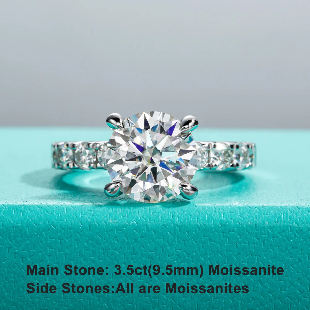 The Coen Ring — 4.3cttw moissanite, yellow gold version — Aurora Moissanite