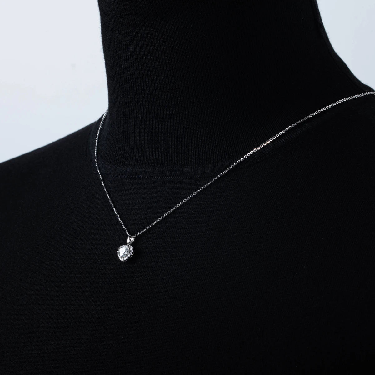 AnuJewel 2ct D Color  Moissanite Diamond  Heart Shape Pendant Necklace 925 Sterling Silver Fine Jewelry Gifts Wholesale