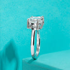 The Delta Ring lifestyle — radiant pear twins moissanite adjustable ring on finger — Aurora Moissanite