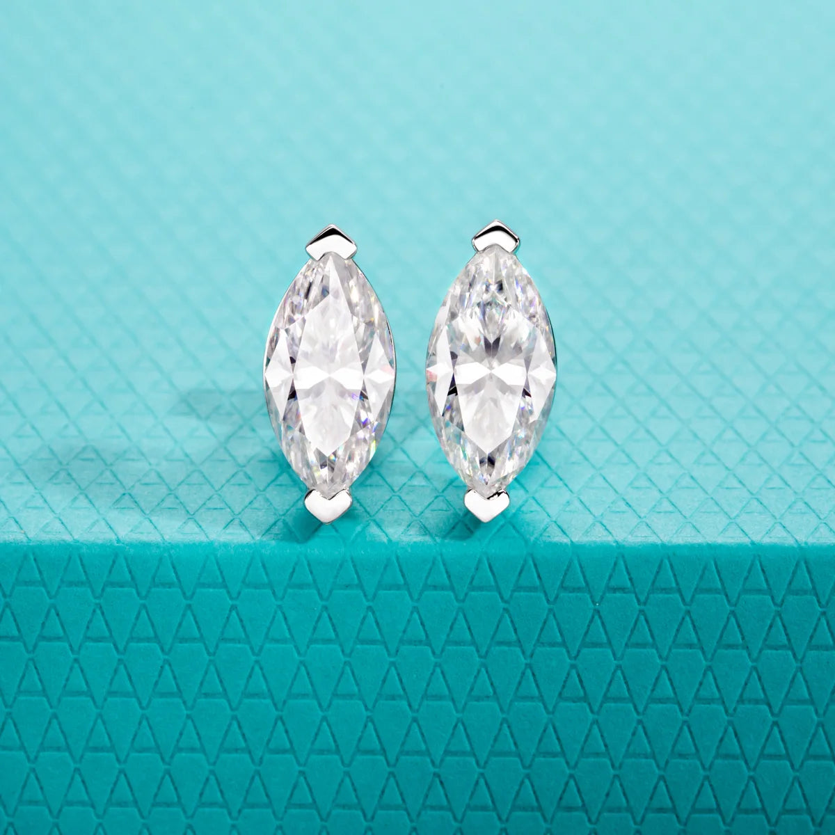 AnuJewel 1cttw-6cttw Marquise Moissanite Earrings 925 Sterling Silver D Color VVS1 Moissanite Classic Stud Earring for Woman