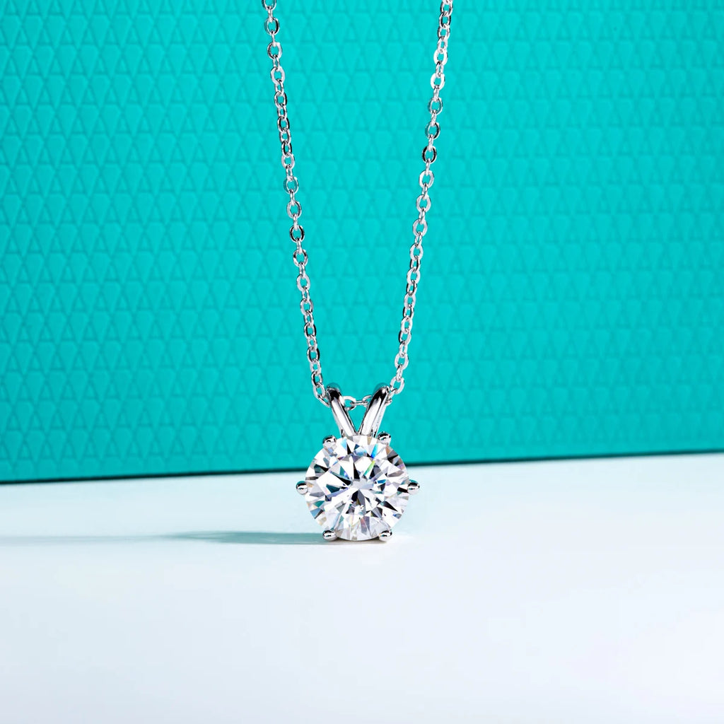 AnuJewel 1ct 3ct 5ct D Color  Moissanite Diamond  Top Quality 18K Gold Plated  Pendant Necklace Fine Jewelry Gifts Wholesale