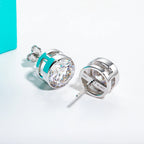 AnuJewel 1ct 2ct Total D Color Round Moissanite 18K Gold Plated Stud Earrings Stud Earrings  For Woman