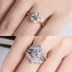 The Emon Ring — 1ct 2ct 3ct or 5ct moissanite solitaire, 18K gold — Aurora Moissanite
