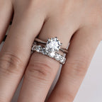 The Lyns Ring worn — 2ct moissanite ring set, S925, sizes 4–10 — Aurora Moissanite