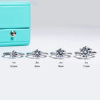 Moissanite solitaire D color VVS1, 1ct 2ct 3ct 5ct options — Aurora Moissanite