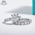 3.5ct moissanite ring set, S925 sterling silver — Aurora Moissanite