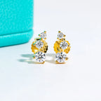 AnuJewel Moissanite Stud Earrings 925 Sterling Silver Gold Plated Lab Created Diamond Smile Earrings For Women Jewelry Wholesale