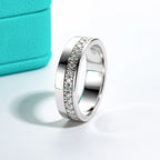 Moissanite band D color VVS1, unisex wedding band S925 — Aurora Moissanite