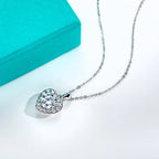 AnuJewel 2ct D Color  Moissanite Diamond  Heart Shape Pendant Necklace 925 Sterling Silver Fine Jewelry Gifts Wholesale