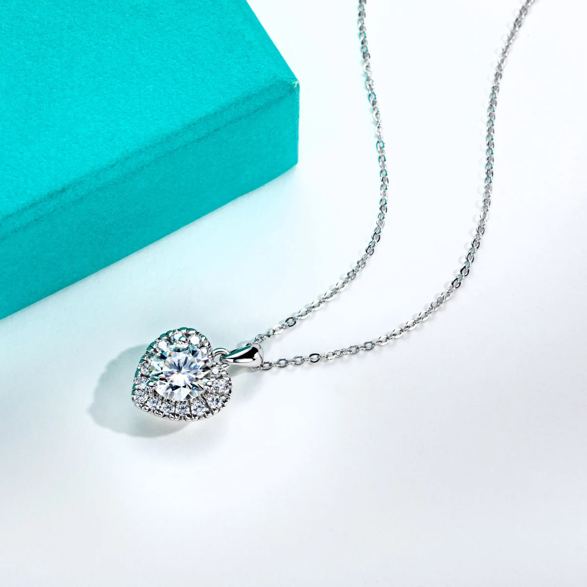 AnuJewel 2ct D Color  Moissanite Diamond  Heart Shape Pendant Necklace 925 Sterling Silver Fine Jewelry Gifts Wholesale