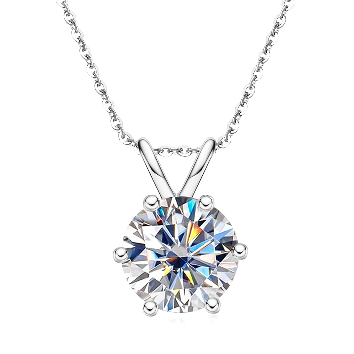 AnuJewel 1ct 3ct 5ct D Color  Moissanite Diamond  Top Quality 18K Gold Plated  Pendant Necklace Fine Jewelry Gifts Wholesale