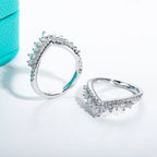 Heart-pattern moissanite wedding band D color VVS1, heart motif detail — Aurora Moissanite