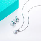 AnuJewel 2-5ct Oval Moissanite Necklace 0.5-3ct Earrings 925 Sterling Silver 18k Gold Plated Wedding Jewelry Set Woman Gifts