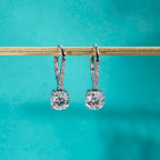 AnuJewel 1 Carat D Color Moissanite Dangle Drop 925 Sterling Silver Earrings With Certificate Jewelry Wholesale