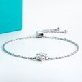 1ct moissanite bracelet, sliding clasp detail, 18K gold plated S925 — Aurora Moissanite