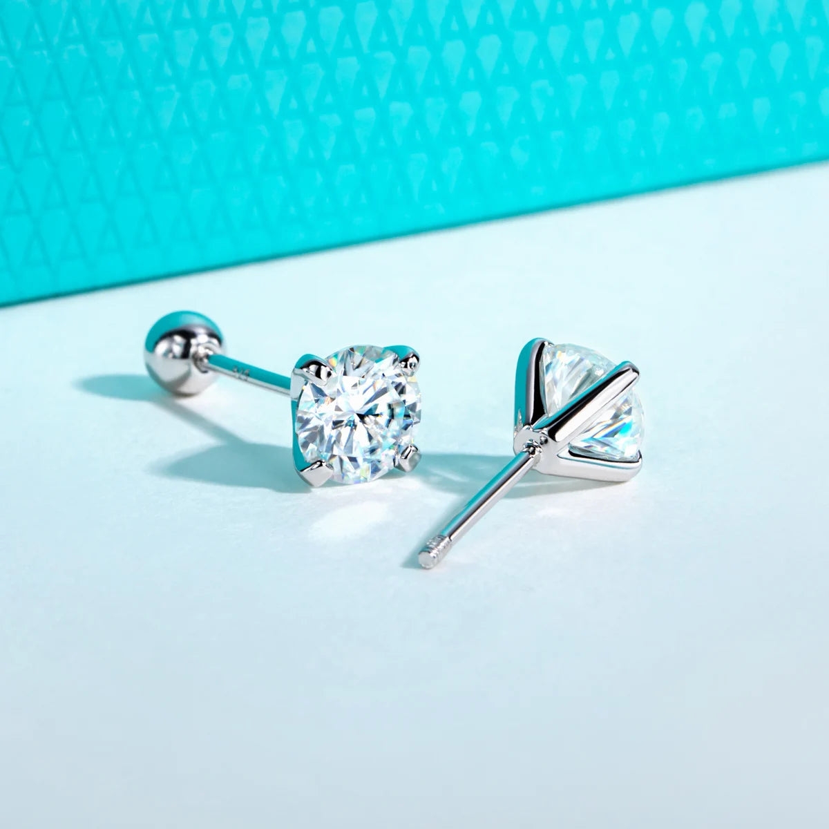 AnuJewel 1ct D Color Moissanite Classic Earring 925 Sterling Silver 18K Plated Stud Earrings for Woman Fine Jewelry Wholesale