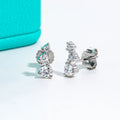 AnuJewel Moissanite Stud Earrings 925 Sterling Silver Gold Plated Lab Created Diamond Smile Earrings For Women Jewelry Wholesale