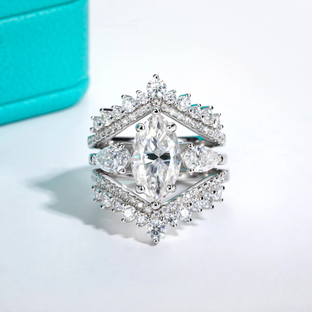 The Dael Ring lifestyle — marquise moissanite worn on finger — Aurora Moissanite