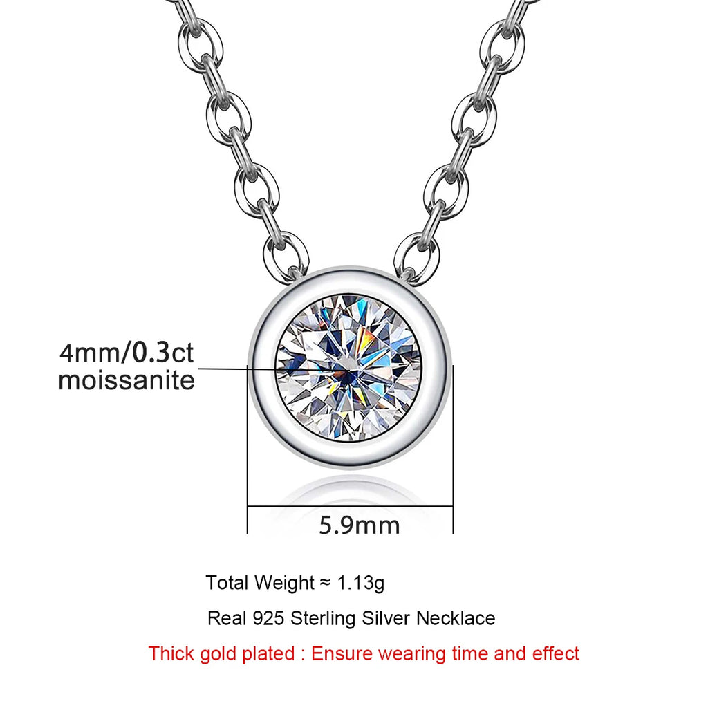 The Sol Pendant — 0.3ct moissanite pendant black gun metal finish, front view — Aurora Moissanite