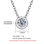 The Sol Pendant — 0.3ct moissanite pendant black gun metal finish, front view — Aurora Moissanite