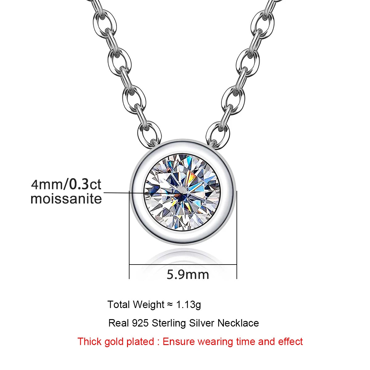 The Sol Pendant — 0.3ct moissanite pendant black gun metal finish, front view — Aurora Moissanite