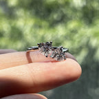 The Calla Ring lifestyle — heart moissanite adjustable ring worn on finger — Aurora Moissanite