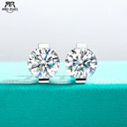 AnuJewel 1cttw-6cttw Moissanites Earrings 925 Sterling Silver D Color VVS1 Moissanite Classic Stud Earrings for Woman Jewelry