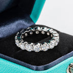 Moissanite eternity band 5cttw D color VVS1, 4mm full coverage — Aurora Moissanite