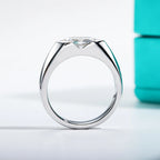 The Lorn Ring worn — 1ct marquise moissanite, S925, sizes 5–11 — Aurora Moissanite